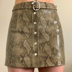 Zara Snakeskin Mini Skirt